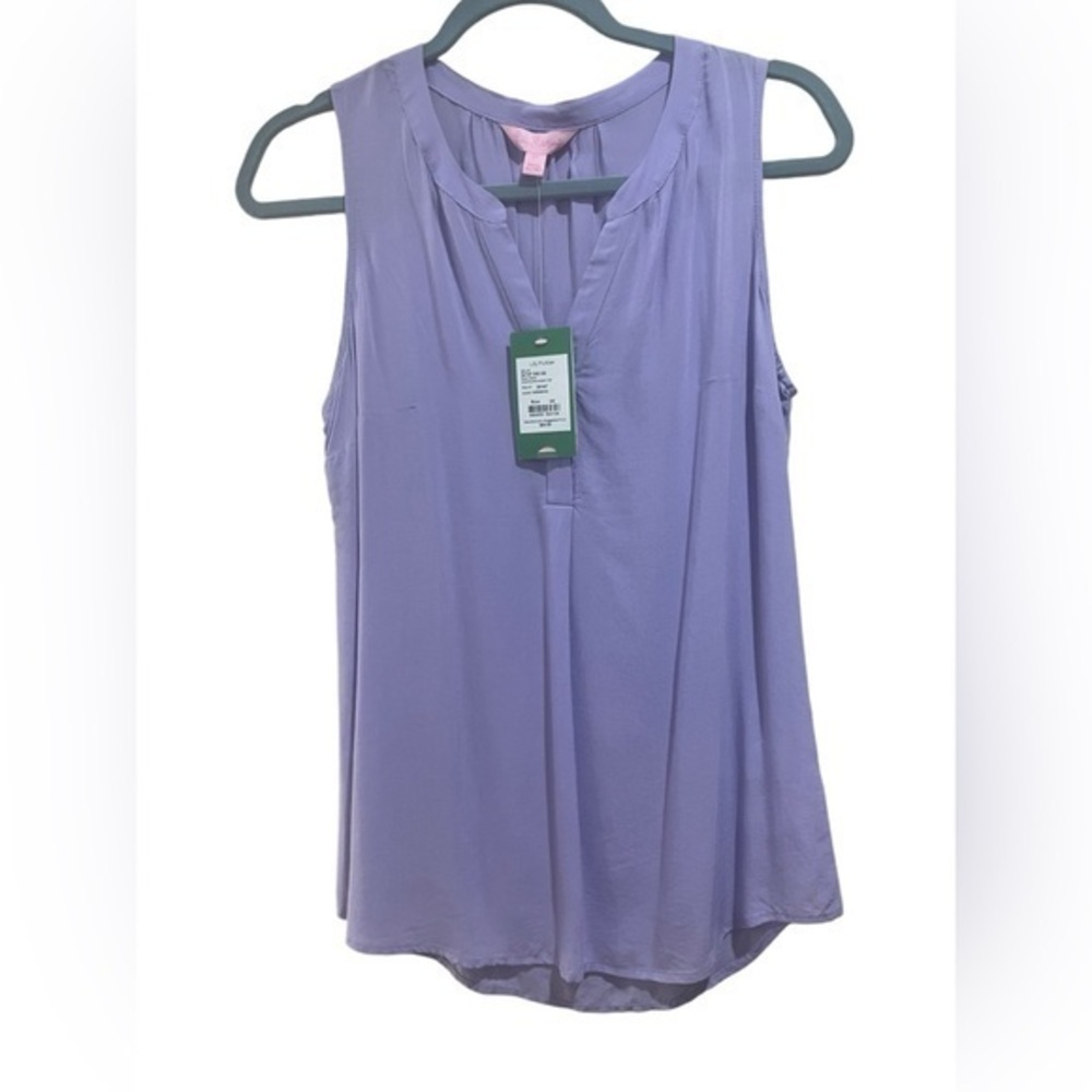 Lilly Pulitzer Sleeveless Stacey Top Lilac Verbena Purple